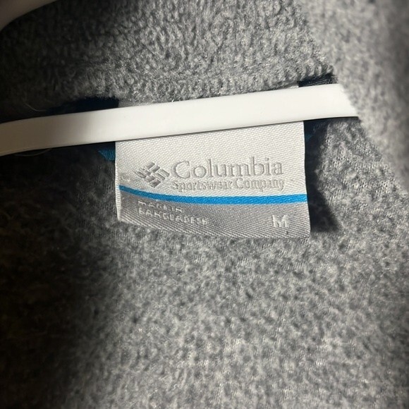 Columbia gray fleece zippered jacket size M - Picture 2 of 2